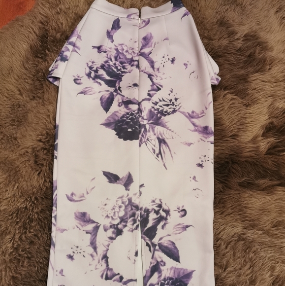 TRUE VIOLET floral scuba skirt - Picture 6 of 7